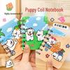 Cute Cartoon Dog Side-Flip Mini Notebook: Portable Pocket Diary for Students & Office