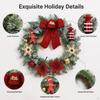 Christmas Wreath Artificial Garland Decor Creative Lifelike Rustic Xmas Ornament for Festival