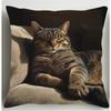 1/4Pcs Sofa Tabby Cat Skin-Friendly Pillowcases Romantic, Colorful Fascinating-Themed Pillow Cover Square Cushion Case 45X45Cm