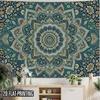 2D Flat, 1pc Horizontal Bohemian Mandala Tapestry Wall Hanging - Floral Wall Decor Suitable for Living Room, Bedroom, Office - Modern Mandala Print fo