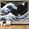 Tapestry for Bedroom Aesthetic Japanese The Great Wave Off Kanagawa Tapestries Large Trippy Tapestrys Black Art Tapistry Wall