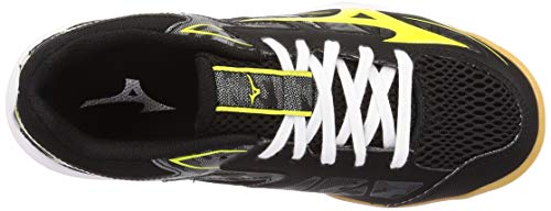 Mizuno Wave Kaiserburg 6 Table Tennis Shoes, Black/Yellow/White, Size 28.5 cm, 3E