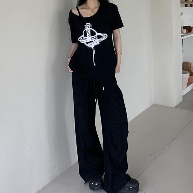 

Рабочие брюки для женщин на лето, свободные и узкие, прямые, повседневные, широкие спортивные брюки XXL