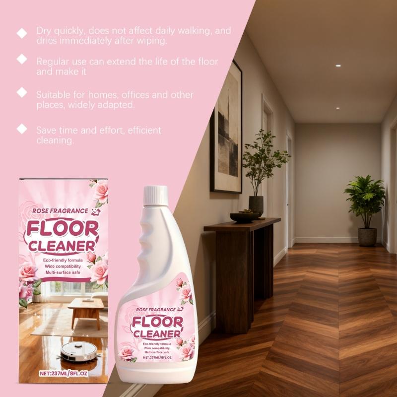 Efficient Tile And Wood Floor Cleaner with Rose Scented For Effective Stain Removal Hardwood Floor Washing Solution