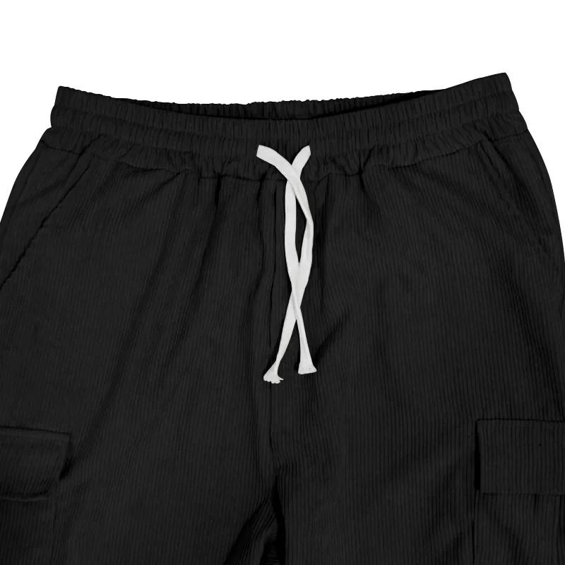 Spring and Autumn Corduroy Men's Retro American Loose Tooling Multi-pocket Straight Casual Trousers