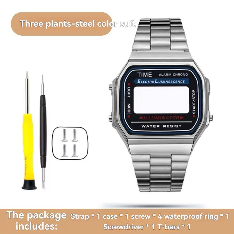 Für Casio A168 Gehäusemodifikation Ganzmetallgehäuse A168WGG-1B A168WEM Armband Lünette Wasserdichter Ring-Kit Massiver Edelstahl Mod-Kit