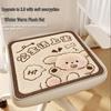 Cute Cartoon Faux Cashmere Office Seat Cushion - Plush, Cold-Proof, and Soft for Long-Term Sitting