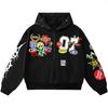Unisex Cartoon-Letter-Print Kapuzenpullover - Lockere Passform