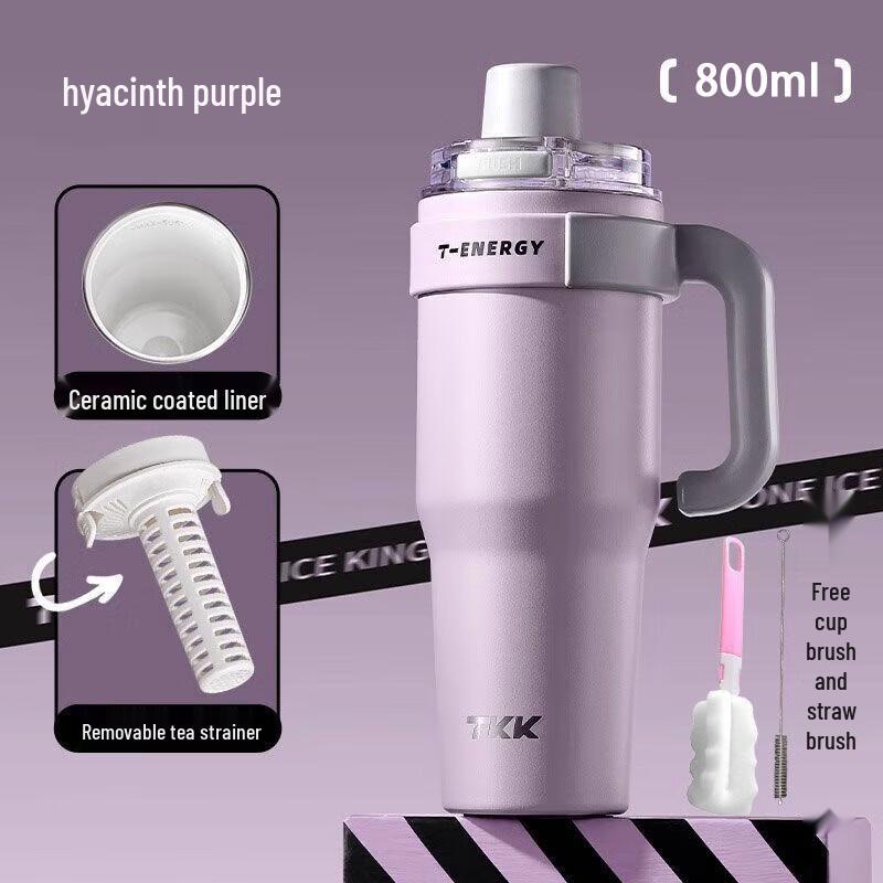 TKK 800ml Insulated Travel Mug with One-Touch Lid