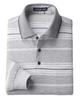 Polo Size Long Cotton Made In Gray [Little Island] Men's Shirt, L, Sleeve, Jacquard, Blend, Japan, Large, Stretch, Border, Cool, Father's, Tops, Knit,