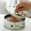 Metal All Purpose Incenses Box Container Tray With Safety Cover Heatproof Construction Perfect For Travel Or Patios Use