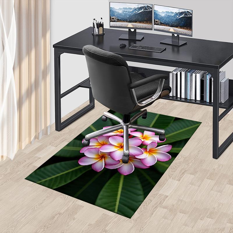 1PC Flores de Plumeria Extra Grandes Alfombra de Piso Antideslizante, Oficina, familia, dormitorio, Estudio Alfombra de Área Grande Alfombras de Interior, , Colores Vibrantes