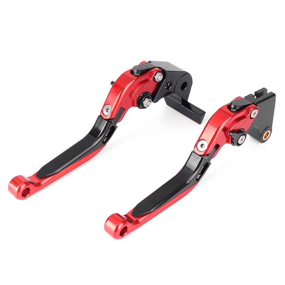 Mallofusa Motorcycle Brake Clutch Lever Set Adjuster Retractable Telescopic 6 Level Adjustment Genuine Replacement