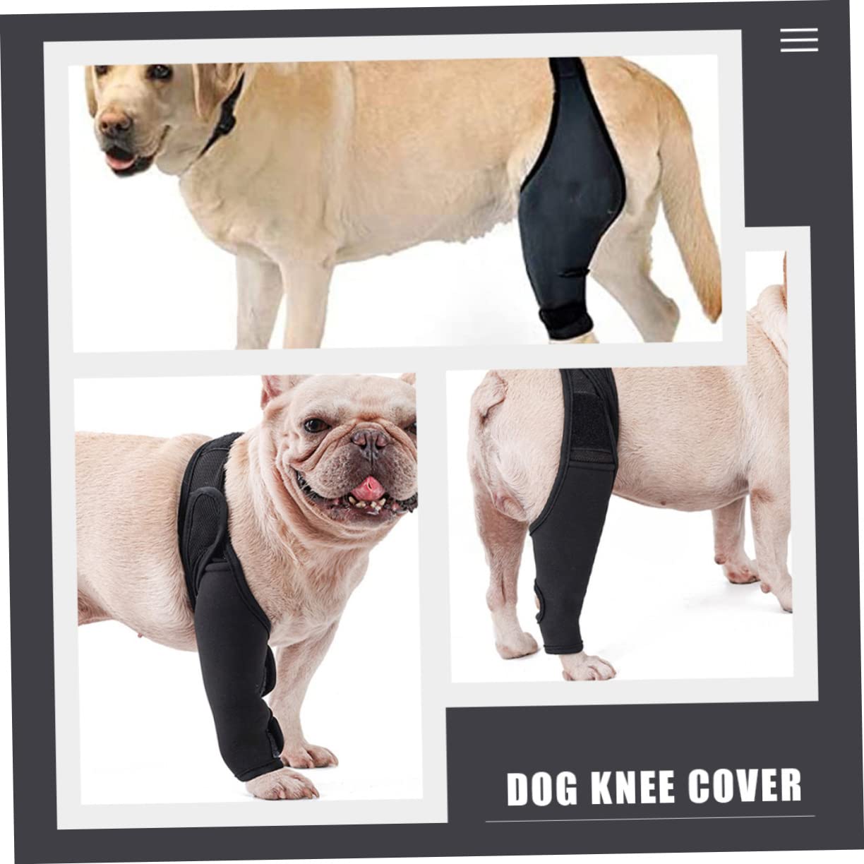 balacoo to Support Leg Sleeve Acl Pain and Reduces Knee Injury Cover Hindleg Wounds Wrap Cap Pet Care Dislocation Recovery Brace Post for Xxcm Suit