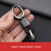 Creative Woven Rope Car Keychain - Cute Waist-Hanging Key Holder for Men & Women