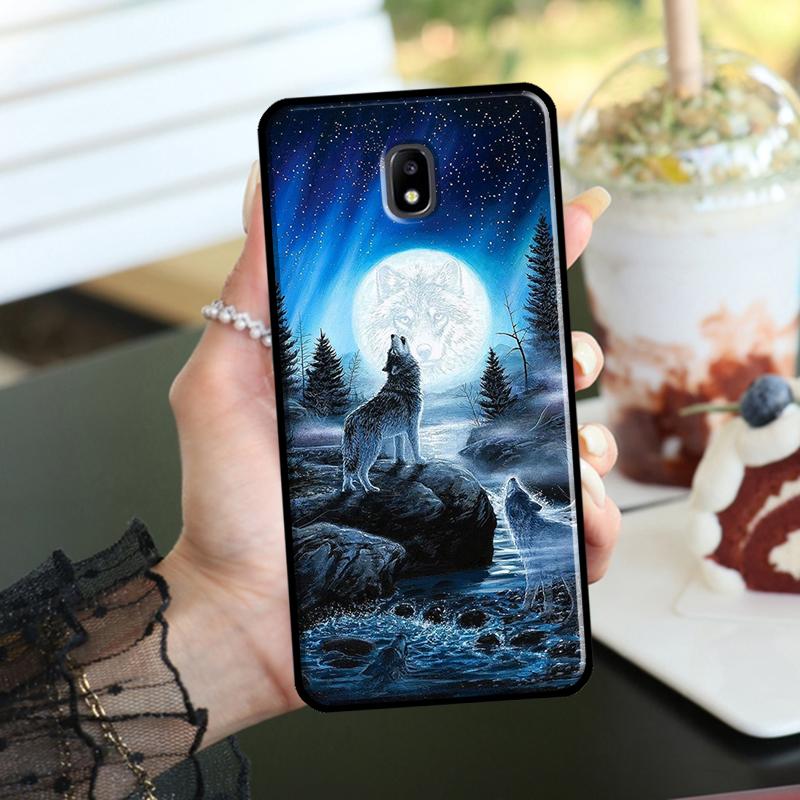 

Moon Roaring Wolf Case For Samsung Galaxy J4 J6 Plus 2018 A6 A8 A7 A9 J8 J1 J3 J5 J7 A3 A5 2016 2017 Cover J5 2016 - J510