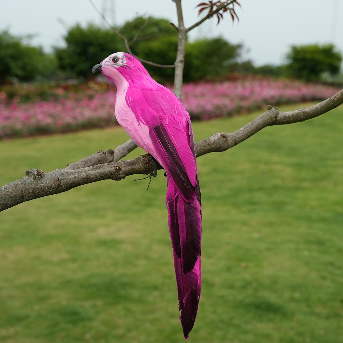 

25/35см ручной работы имитация креативного попугая перо газон маленькая статуэтка украшение животное птица сад птица аксессуар украшение 9.8 inch