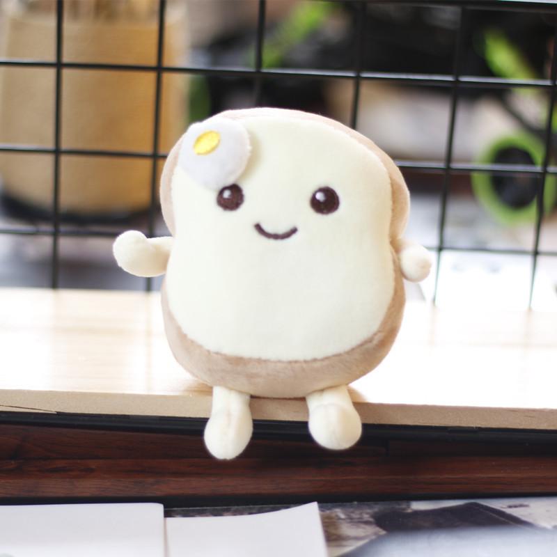 Adorable Plush Bread Keychain Cute Soft Toy Creative Cartoon Bag Charm 11 Cm