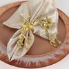 2PCS Luxury Plum Blossom Napkin Ring Elegant Serviette Ring Creative Table Napkin Holder  Banquet