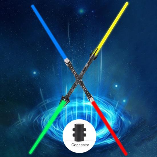 Cool Lights Glow Stick Durable 3 Modes Smooth Edges Kids Adults Luminous Lightsaber Toy with Battle Sounds