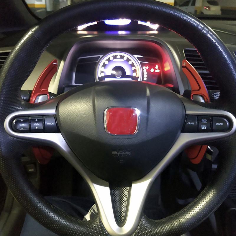 For Honda Civic 2009-2012 Fit CR-V 2009-2013 City 2008 Car Steering Wheel Paddle Shift Extend Extension Shifter Aluminum 2PCS