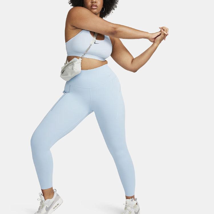 Nike Universal Solid Color Logo High Waist Leggings Women leggings Light-Armor-Blue DQ5897-441