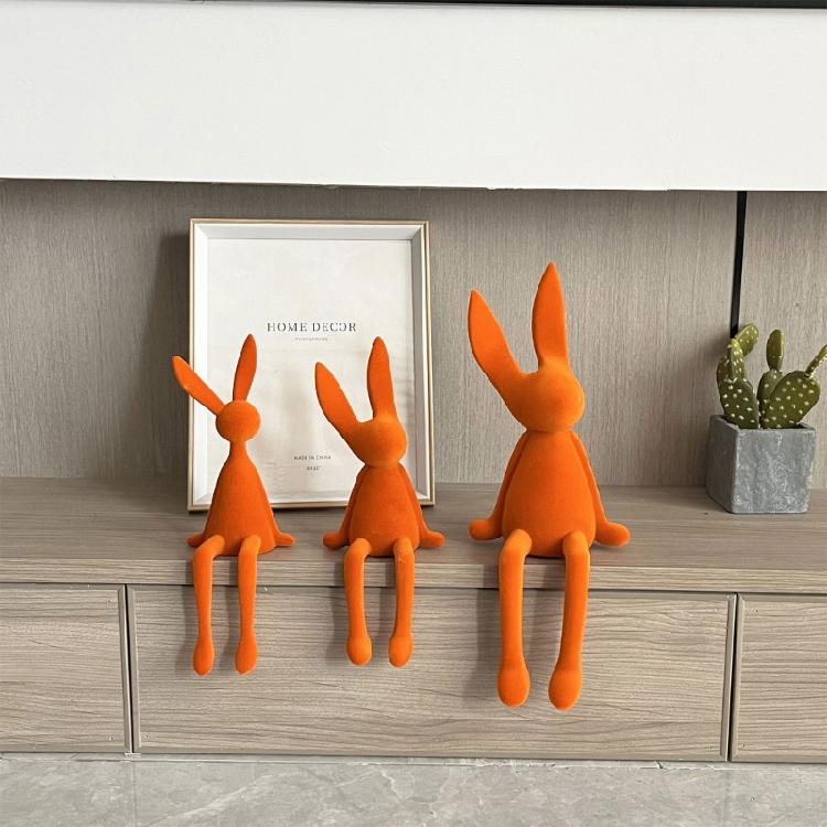 Plush Flocked Animal Figurine Animal Display Realistic Home Decors Figurine Animal Figure Animal  Statue for Kids