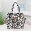 Neue Retro-Leopardenmuster-Lunchtasche mit Aufbewahrungstasche Große Kapazität Isolierte Tasche Handtasche Tragbare Tragetasche Damen