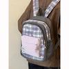 Large-capacity Contrasting Color Plaid Junior High School Backpack, New Student Commuting Light Schoolbag, Versatile Computer Backpack