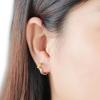 2024 Luxury Earrings High Quality 925 Sliver Women Earring Citrine Round Zirconia Custom Hoop Earrings Fashion Jewelry
