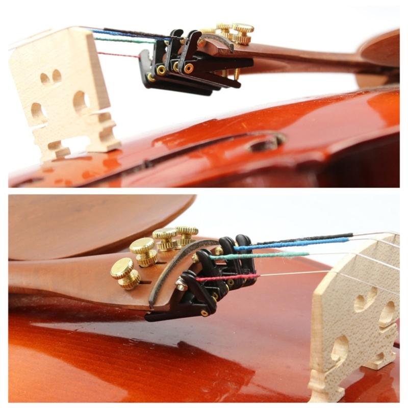 4PCS Stable Violin String Tuner with Universal Fit String Adjuster for 3/4 4/4 1/4 1/2 Instruments Made of Strong Metal