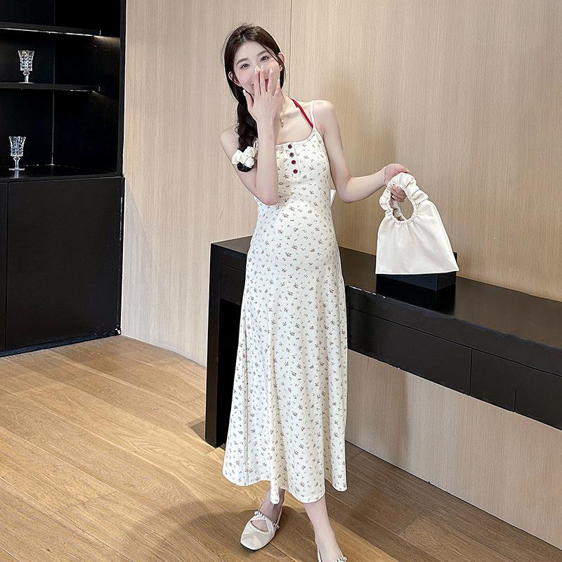 2026 Summer Floral Camisole Dress & Red Sun Protection Cardigan Set