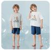 English Bolun Boys' Smooth Cotton Short-Sleeved Set