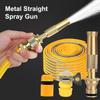 High-Pressure Brass Water Hose Garden Hose Nozzle Watering Hose Sprayer Flower Watering Garden Car Wash Tool Long Handle Spray