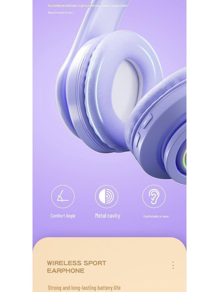 B39pro Căști de Gaming Wireless Bluetooth cu Gradient - Design Pliabil, Montat pe Cap