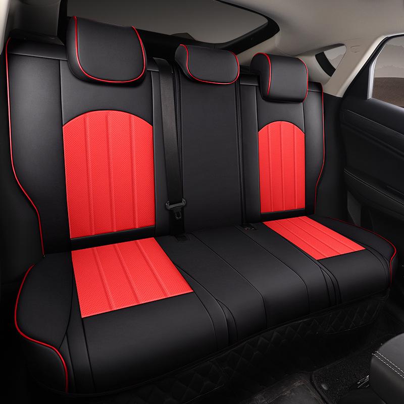 Durable, easy-clean leather steering wheel cover and seat cushion set for Geely Bin Yue.
