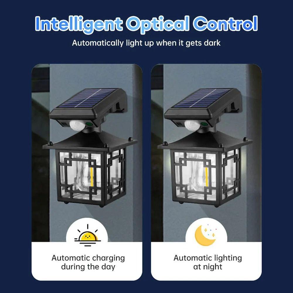 Remote Control Motion Induction Wall Lamp 3 Lighting Modes Solar Street Floodlight  Front Porch