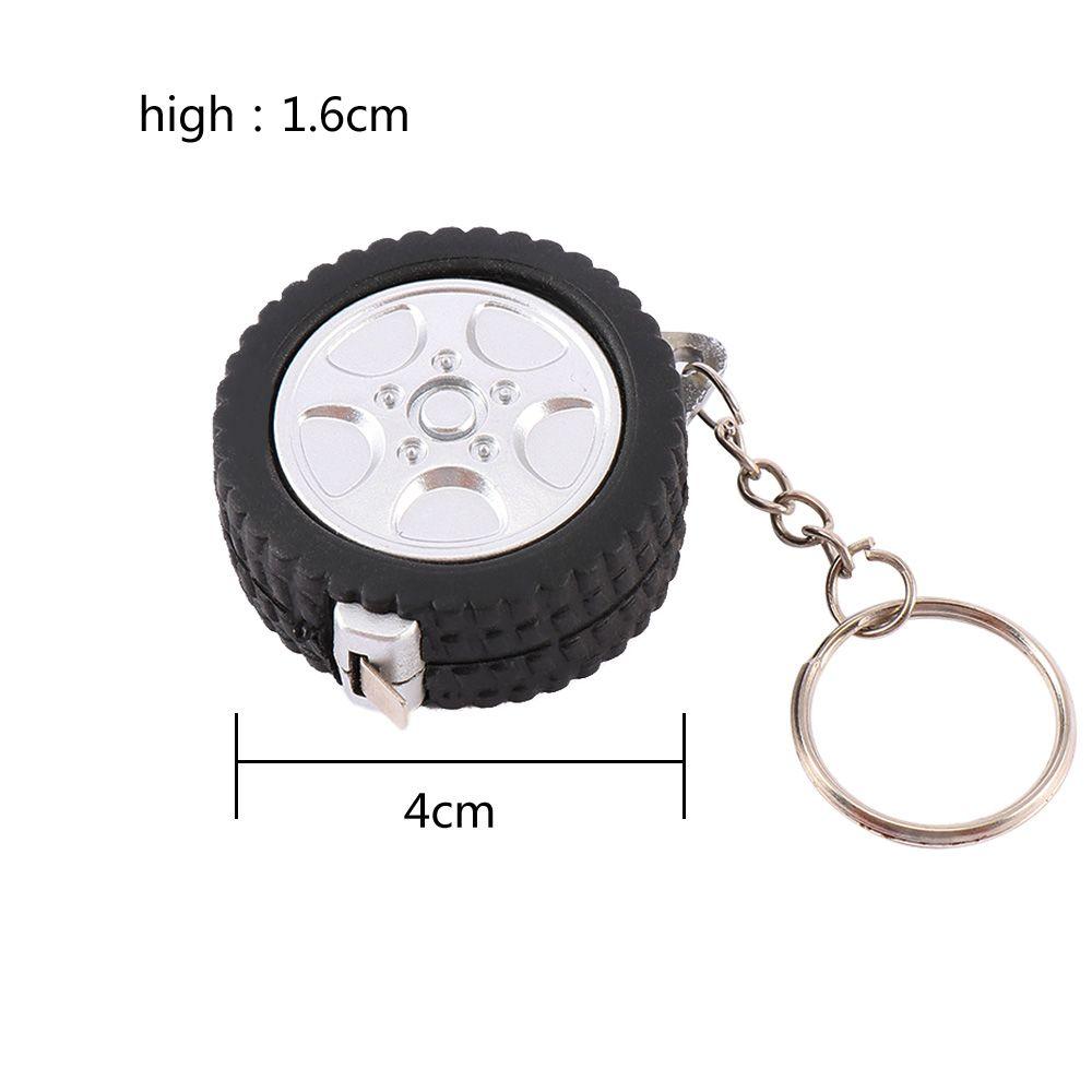 1M Tyre Shaped Plastic Keyring Measurement Tape Measures Soft Ruler Measuring Tools