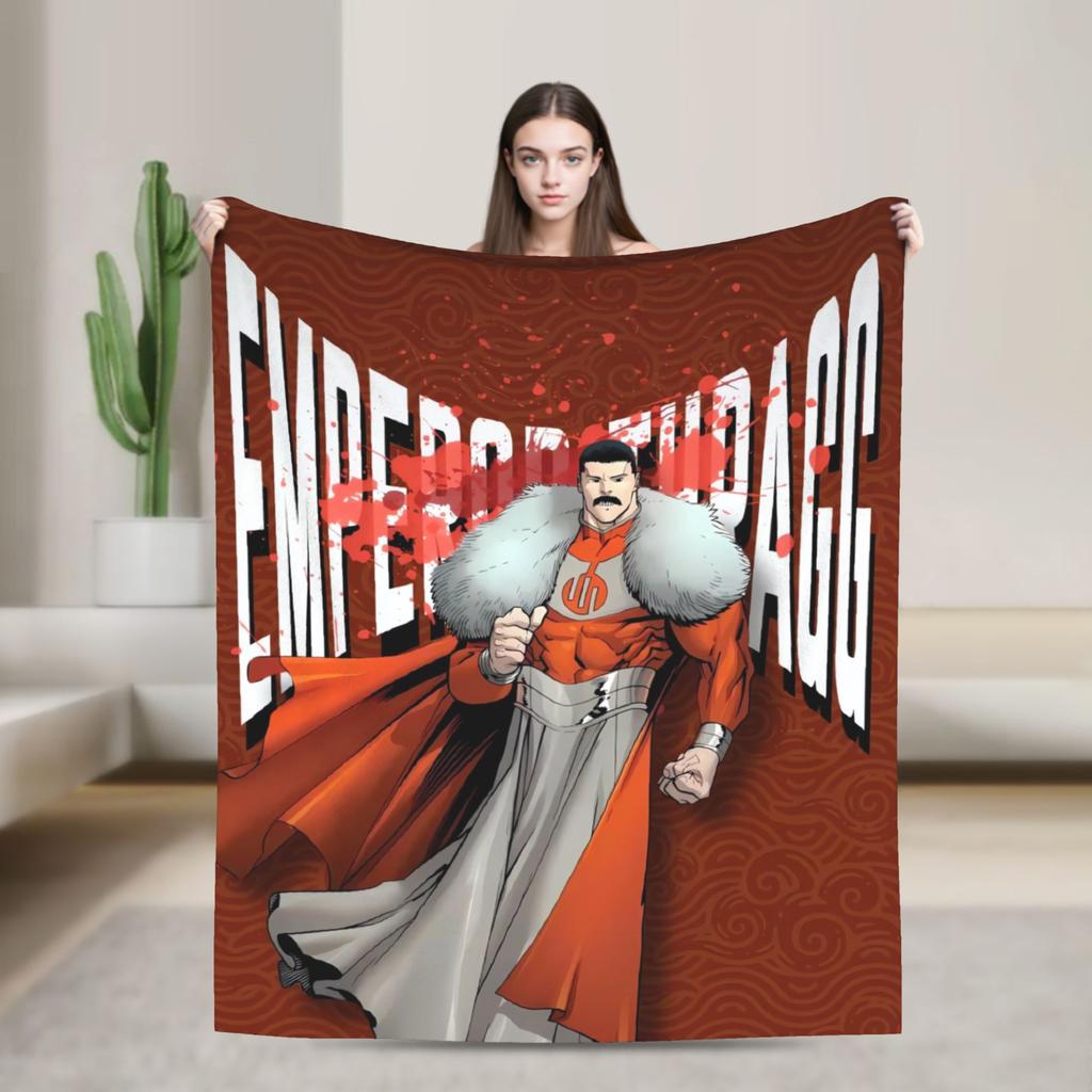 Invincible Thragg Blanket  Soft Warm Fashion Plush Throw Blanket For Outdoor Travel Flannel Bedspread Bed Cover