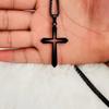 European and Men's Necklace, Fashionable and Simple Cross Starlight Hollow Pendant Jewelry