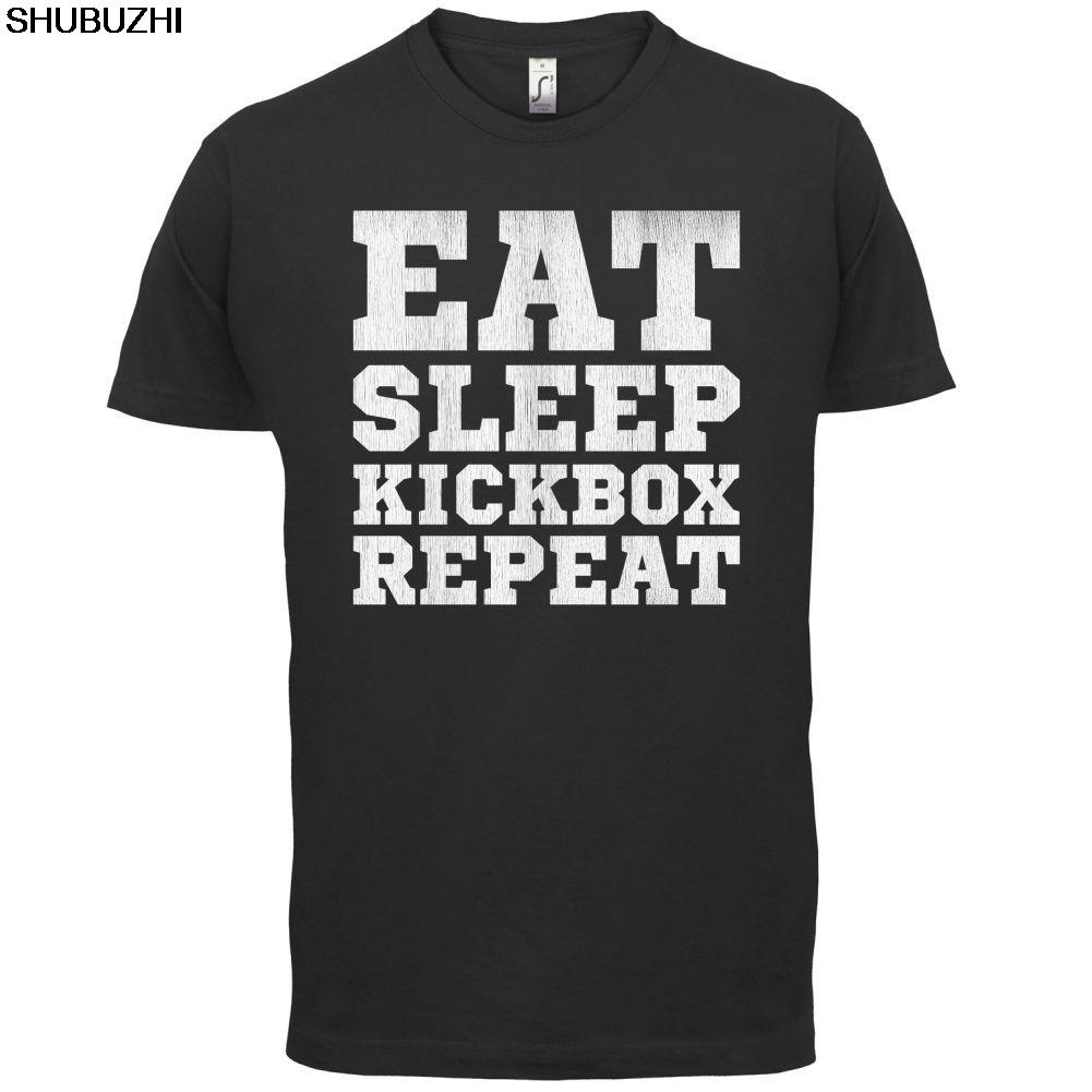 Eat Sleep Kickbox REPEAT -Mens T-Shirt - Kickboxing - 13 ColoursPrint Tees Vintage Mens Short S