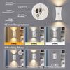 Adjustable Brightness LED Wall Lamp Wireless Magnetic Base Rechargeable Night Light ABS Body 3 Color