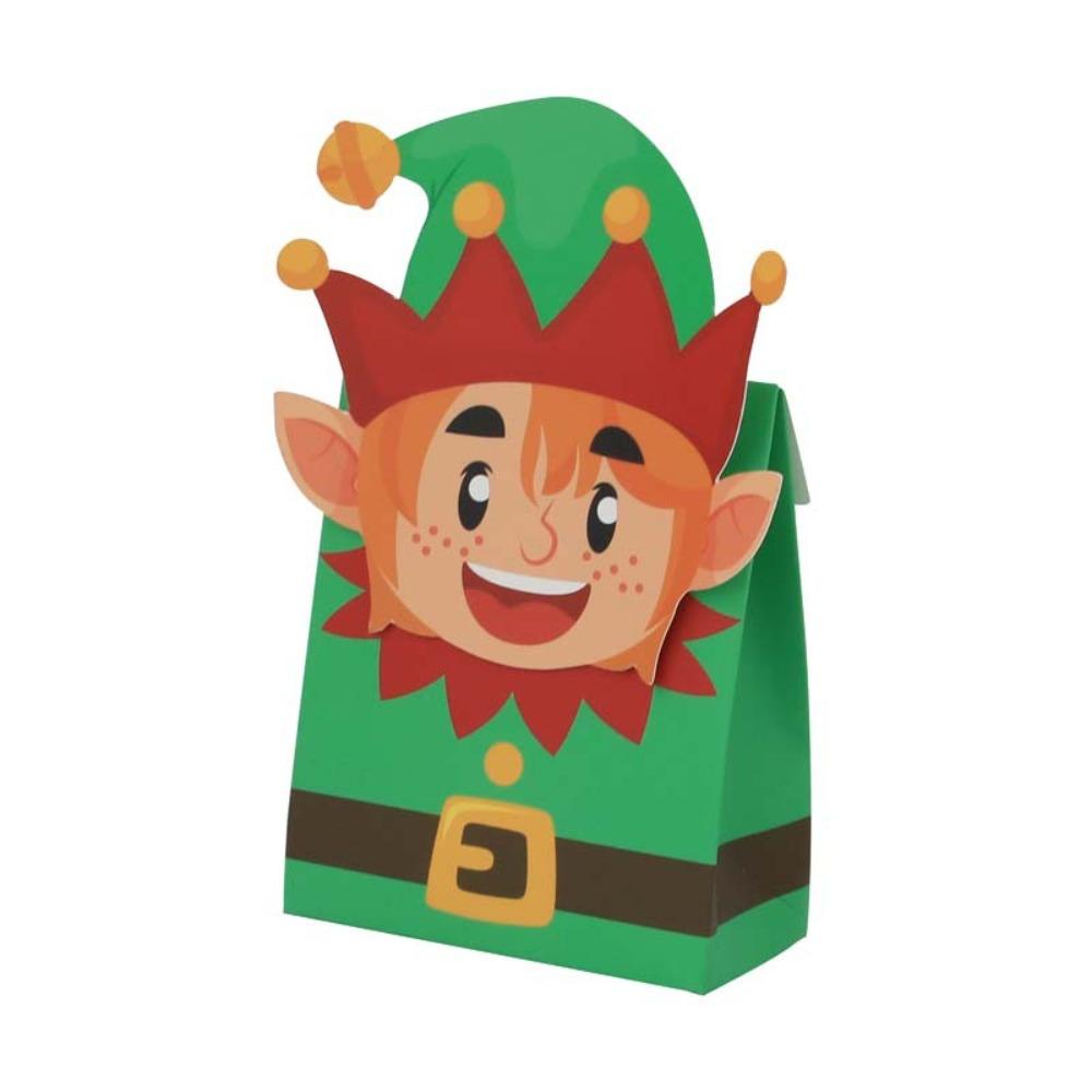 

10 шт. рождественские подарочные коробки Санта-Клаус ручная рождественская подарочная мультяшная сумка легкая крафт-бумага упаковка для печенья для вечеринки