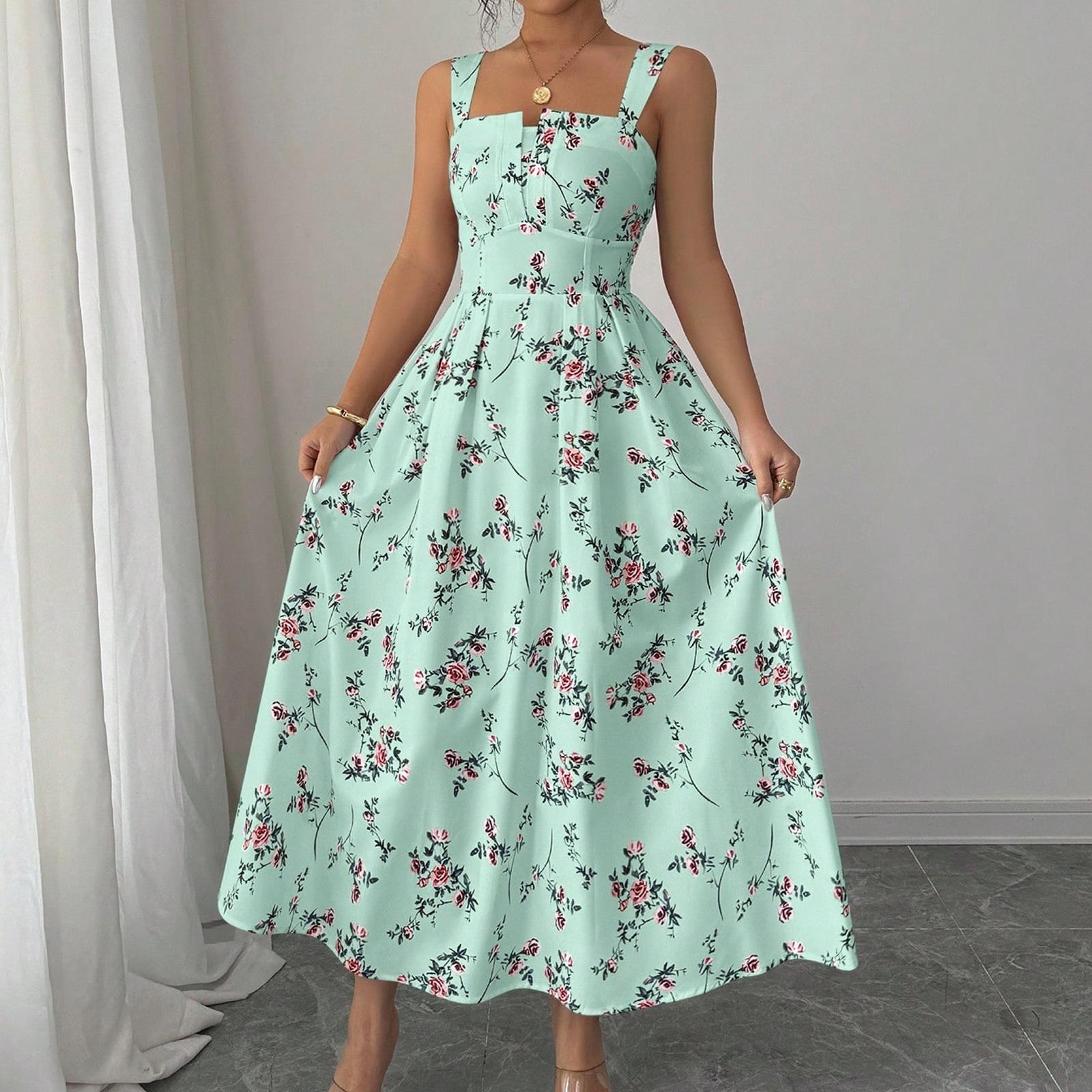 

Women s Fashion Color V-neck Short Sleeve Dress XXL зелений