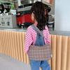 Trendy Korean Inspired Winter Plaid Children's Shoulder Bag Waterproof Lightweight Features