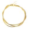 Gold Color Flexible Choker Alloy Bracelet Creative Gift Bendable Snake Necklace