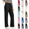 Gefütterte Damen-Jogginghose mit weitem Bein und Taschen für Freizeit und Alltag