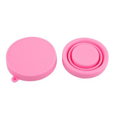 Silicone Telescopic Drinking Collapsible Folding Cup Travel Camping Outdoor Pink