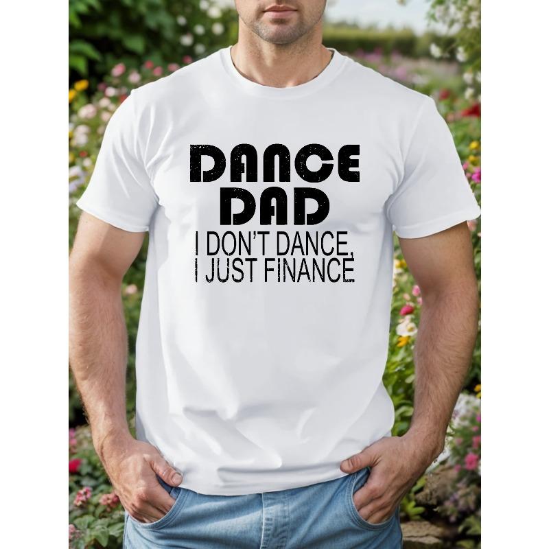 DANCE DAD Мужская футболка с коротким рукавом Летняя футболка Топ S белый