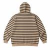 Men S Striped Half Zip Hoodie Long Sleeve Casual Loose Fit Kangaroo Pocket Sweatshirt